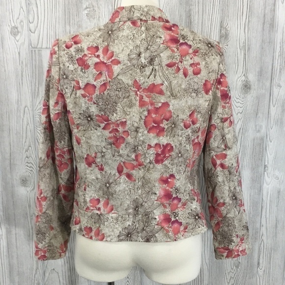 rqt Floral Blazer Tan & Pink Size 14 - Picture 7 of 9